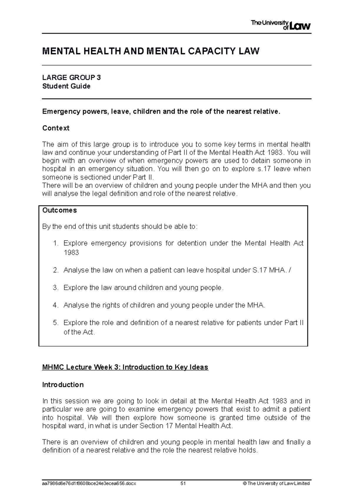 MHA Quotes & Considerations - LG 2: Involuntary Treatment Debate - Studocu