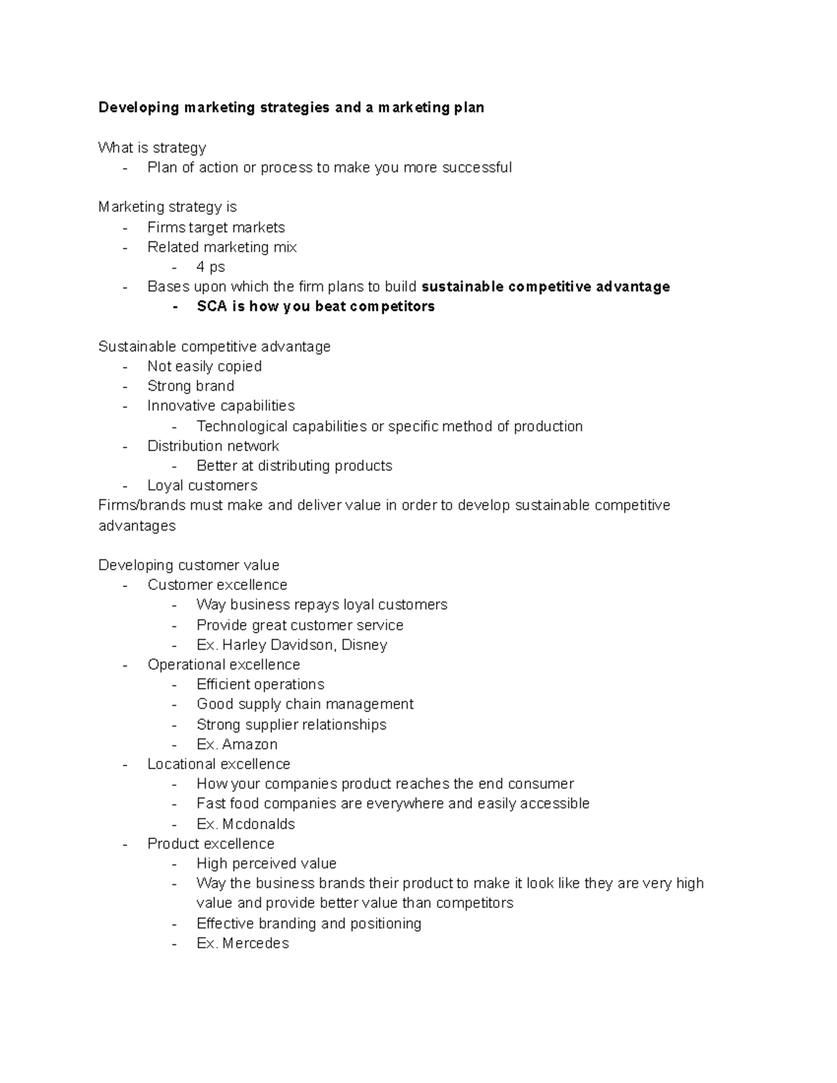 BU252 Chapter 2 - Developing marketing strategies and a marketing plan ...