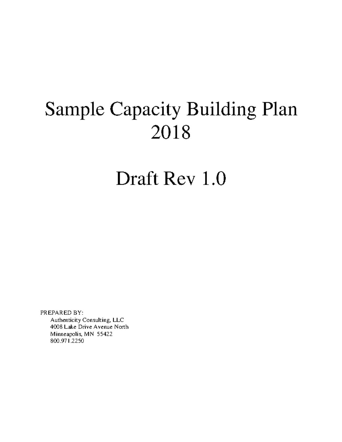 Sample Capacity Building Plan (2018) - Draft Revision 1 - Studocu