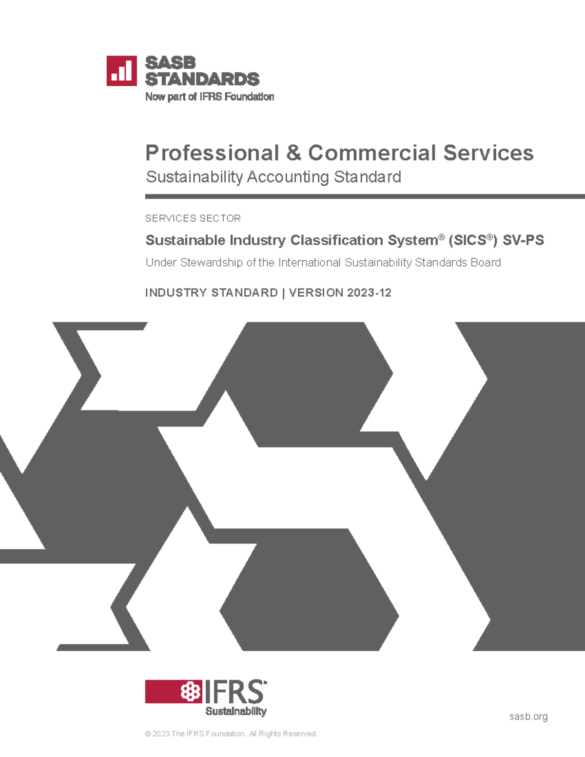 SASB Standards SV-PS: Professional & Commercial Services Classification ...