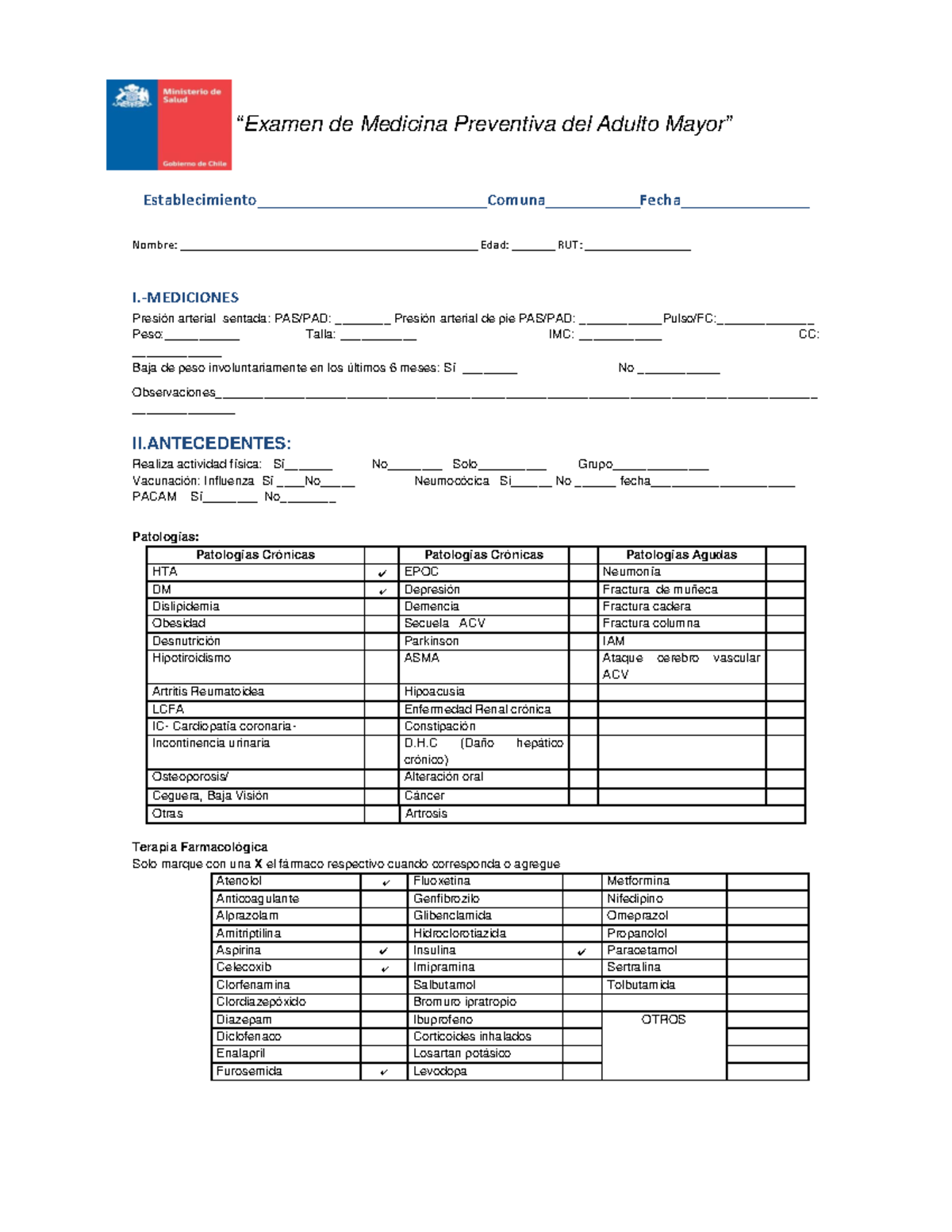 EMPAM - Formulario de Examen de Medicina Preventiva del Adulto Mayor ...