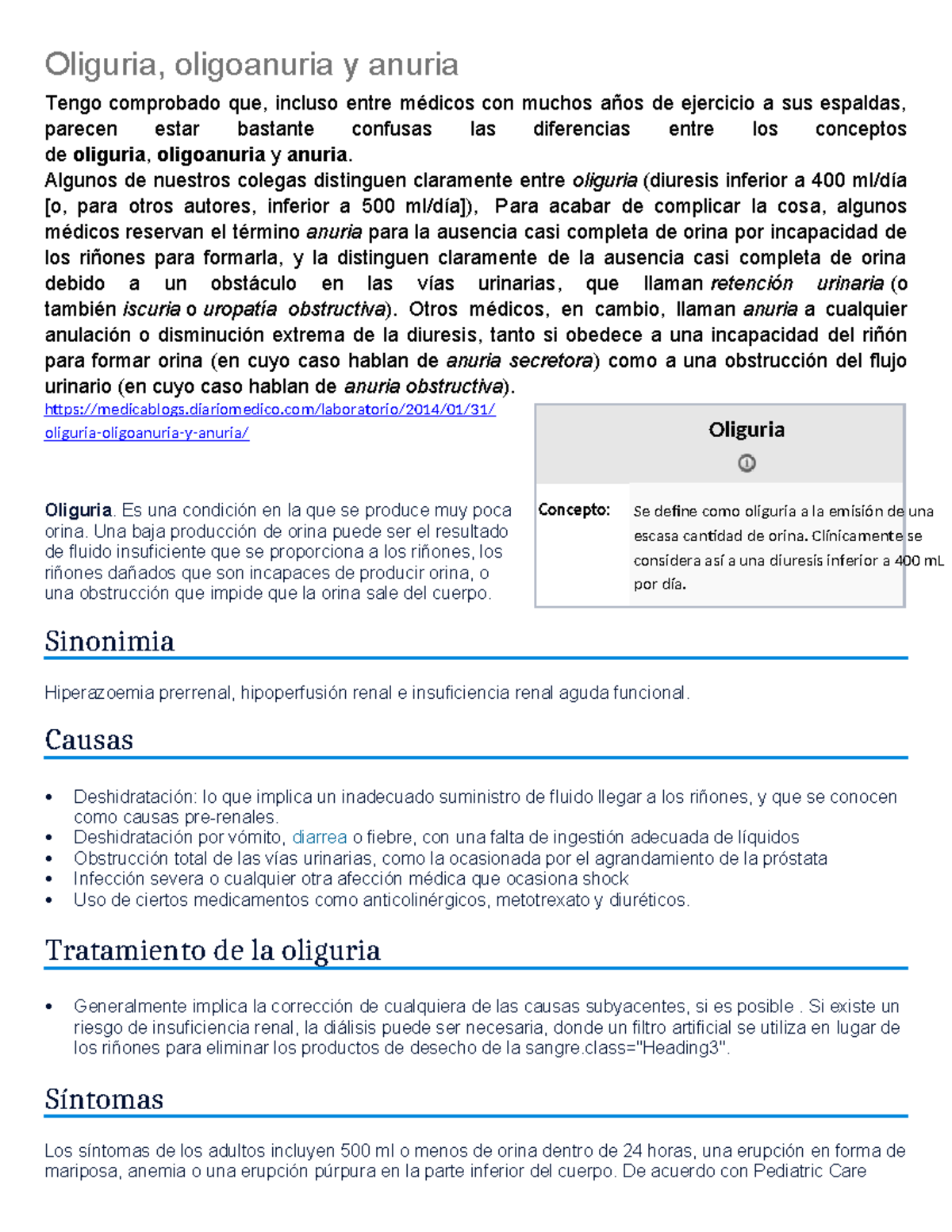 Oliguria, Oligoanuria y Anuria: Diferencias y Tratamientos Esenciales ...