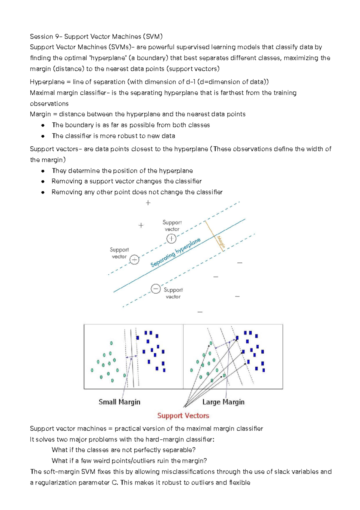Session 9-10 AI-ML Foundations: Support Vector Machines & Clustering ...