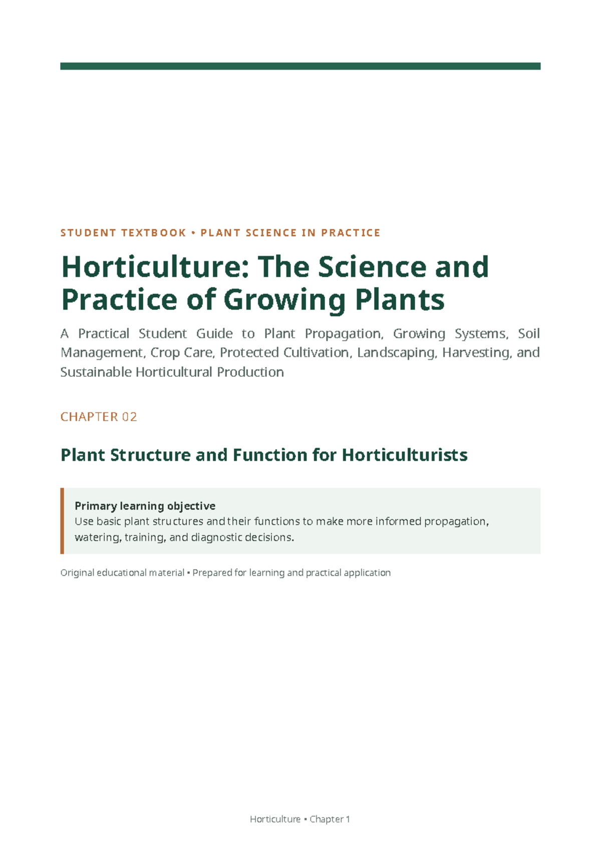 Horticulture 101: Chapter 02 - Plant Structure & Function Insights ...