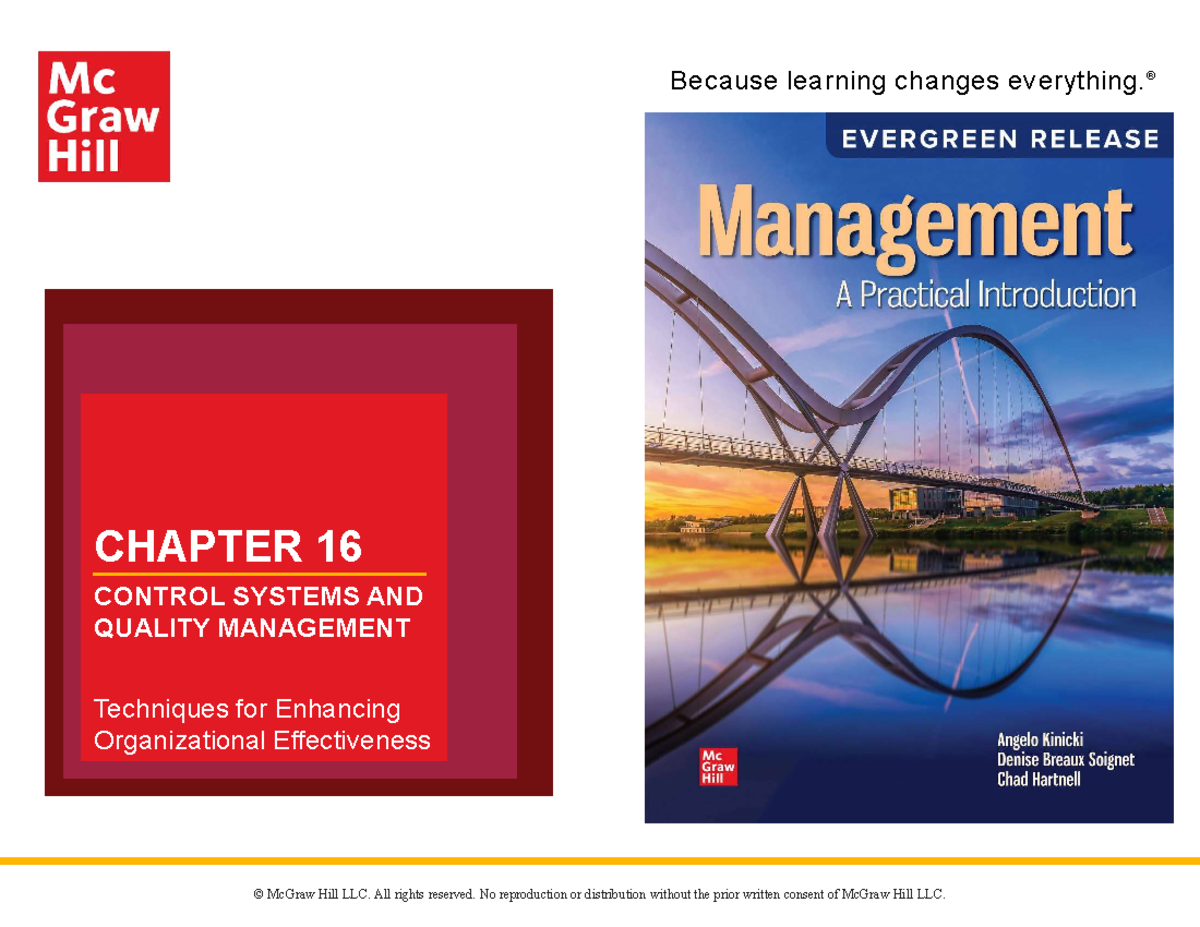Chapter 16: Control Systems and Quality Management - Studocu