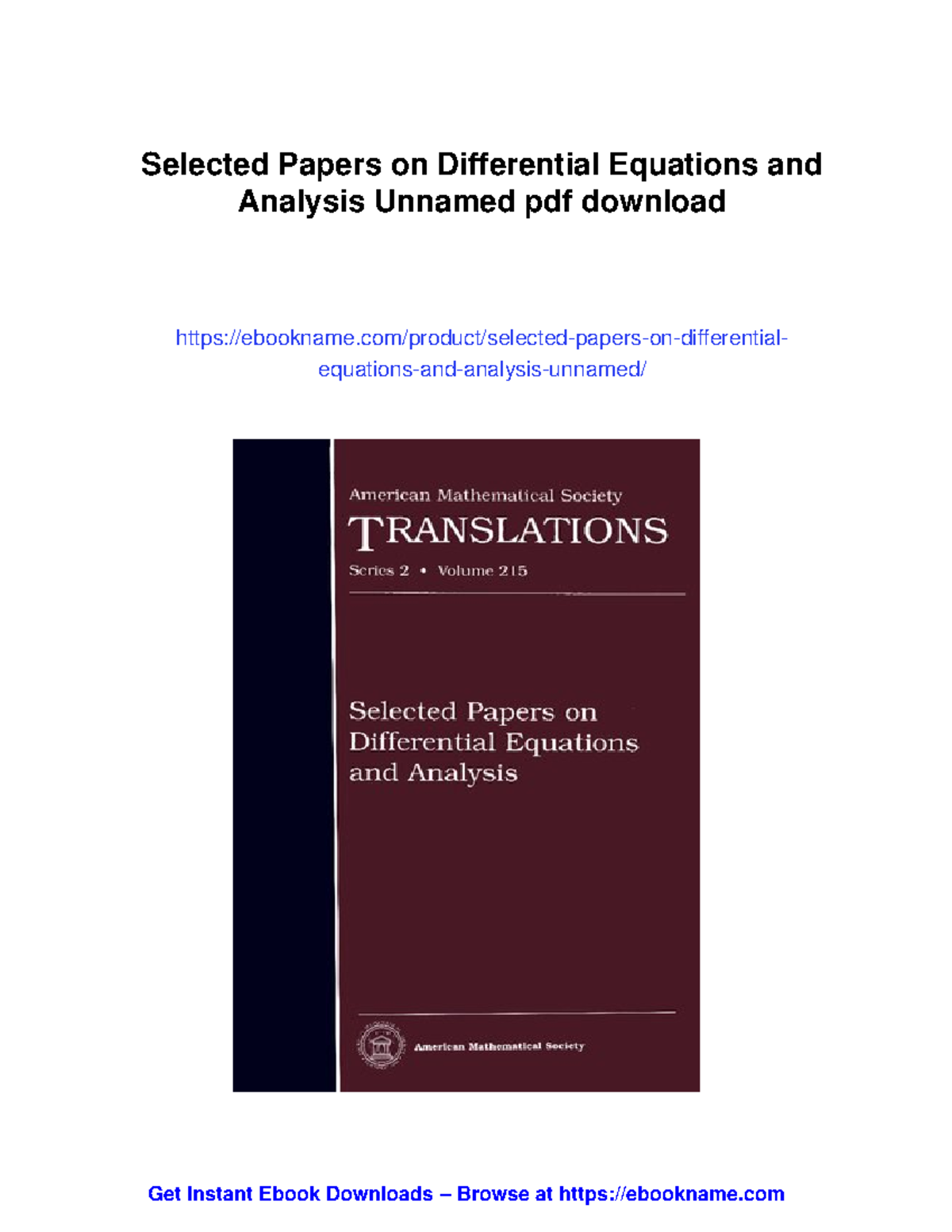 103060 - Selected Papers on Differential Equations and Analysis - Studocu