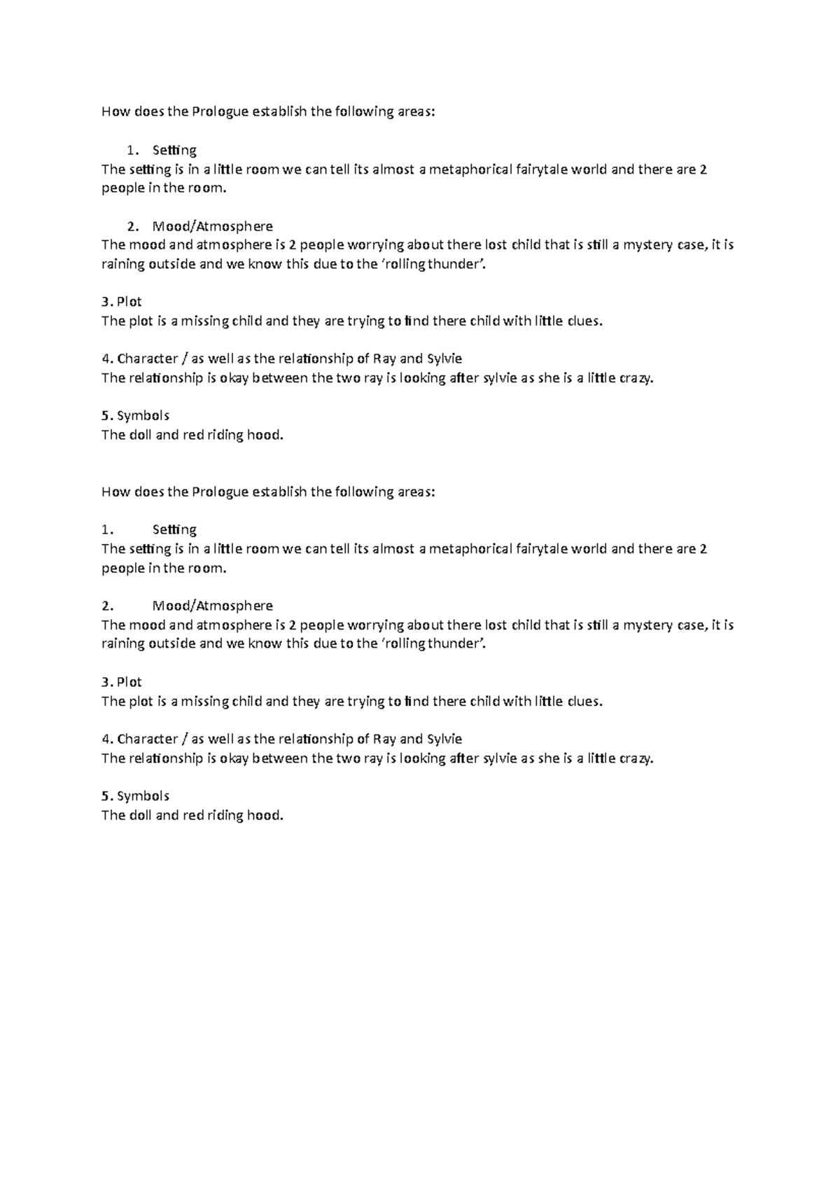 Ruby Moon Study Notes: Prologue Analysis and Themes - Studocu