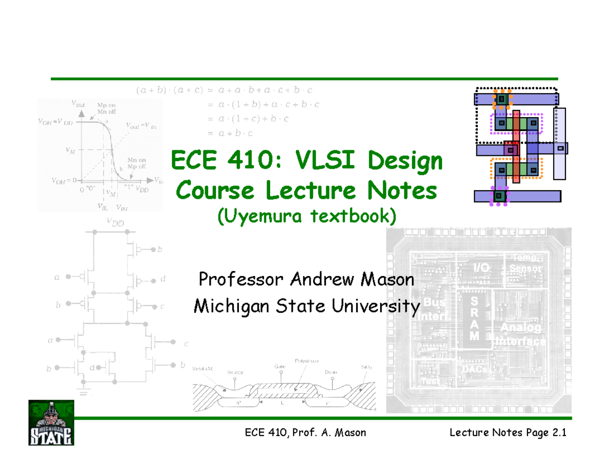 ECE 410: VLSI Design Lecture Notes - CMOS Circuit Fundamentals - Studocu