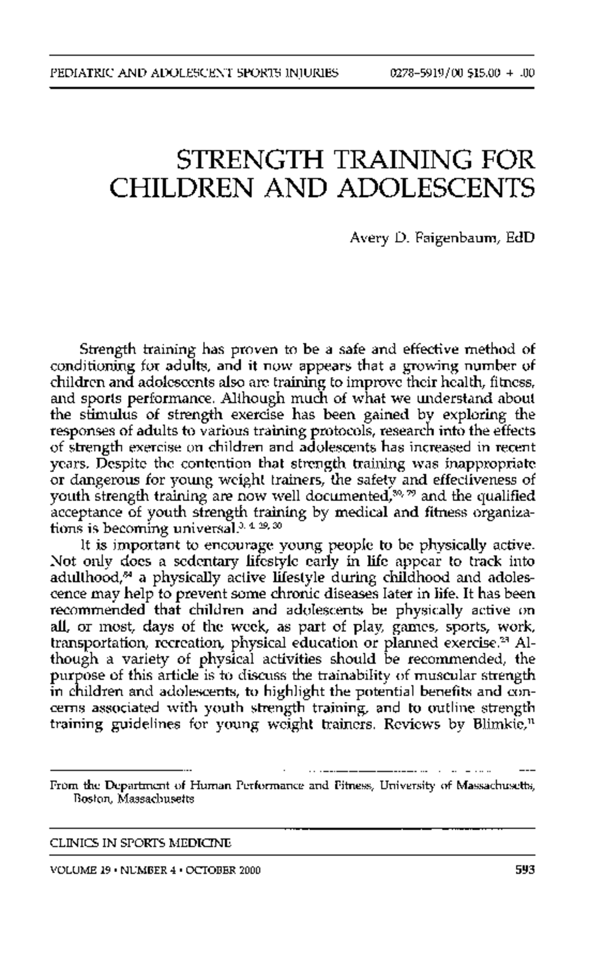 Strength Training for Children and Adolescents: Guidelines and Benefits ...
