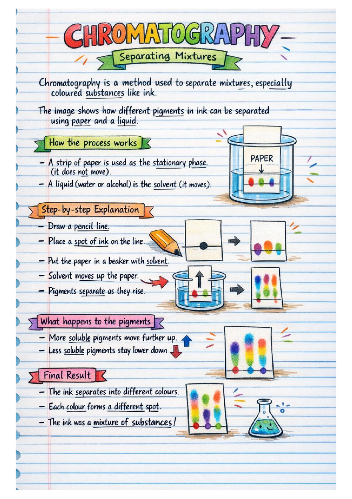 Grade 7 Chromatography: Understanding Ink Separation Techniques - Studocu