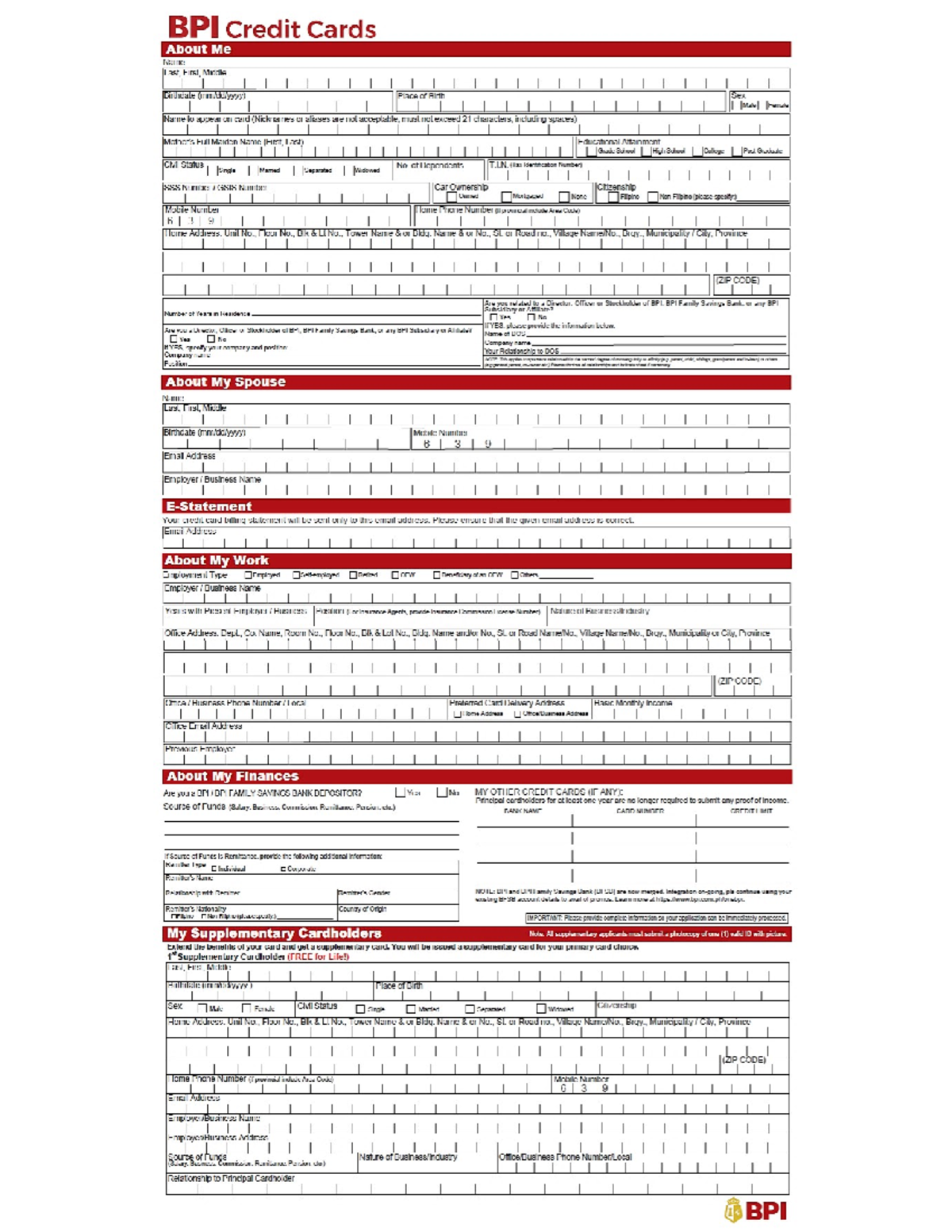 BPI Application Form Guidelines - jtj - Studocu