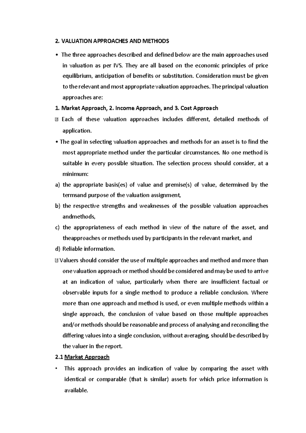 Valuation Approaches and Methods: A Comprehensive Guide (FIN 2023 ...