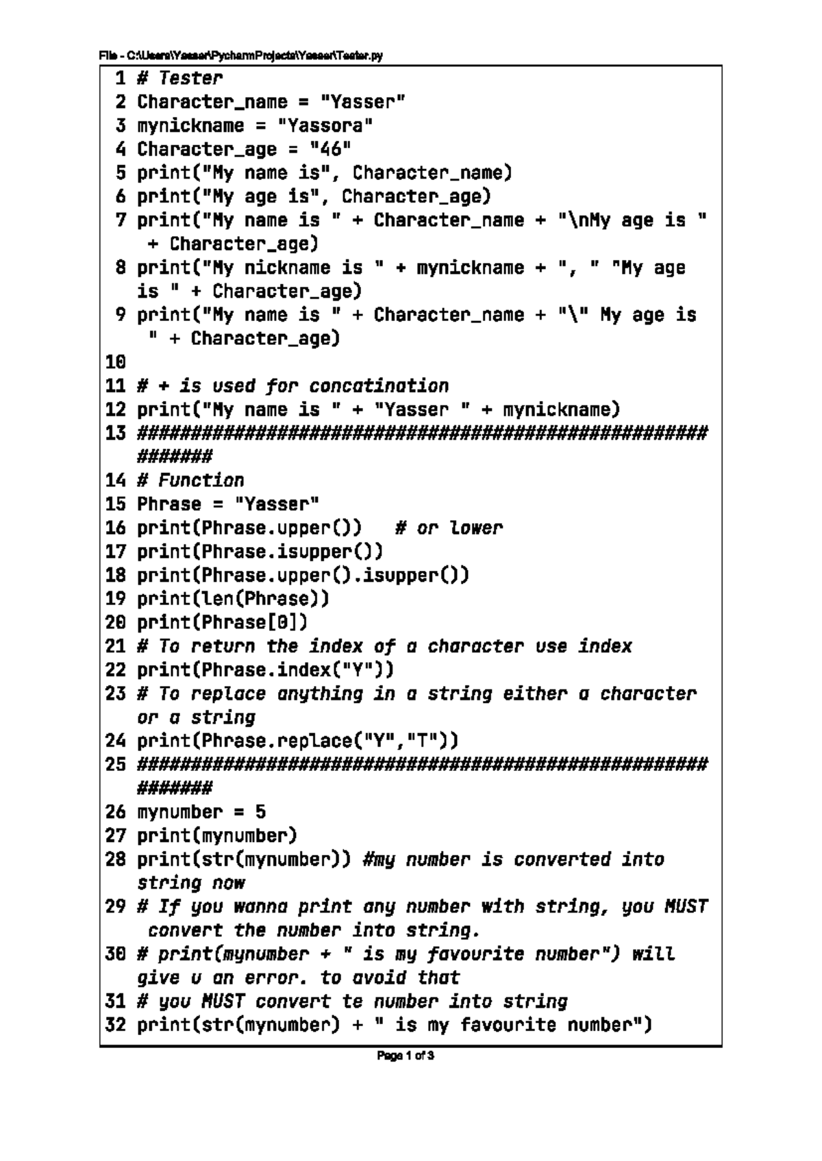 Python Basics Tutorial - XX12345 Final Exam Notes - Studocu