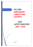 PVL3704 - Unisa - Law Of Enrichment Liabilty And Estoppel - Studocu