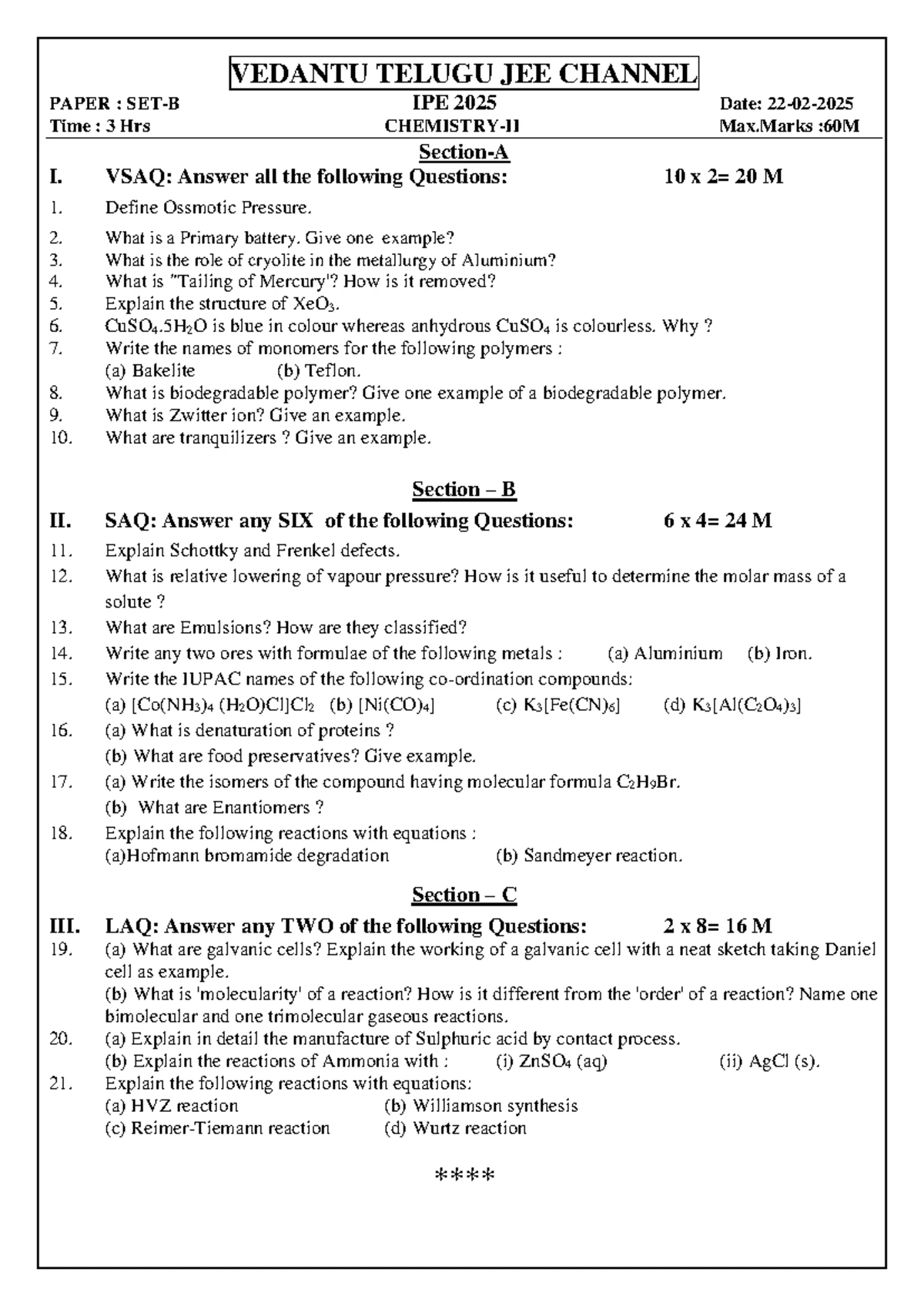 Physics PP 2 - dsadasda - VTELUGU JEE CHANNEL VEDANTU TELUGU JEE ...