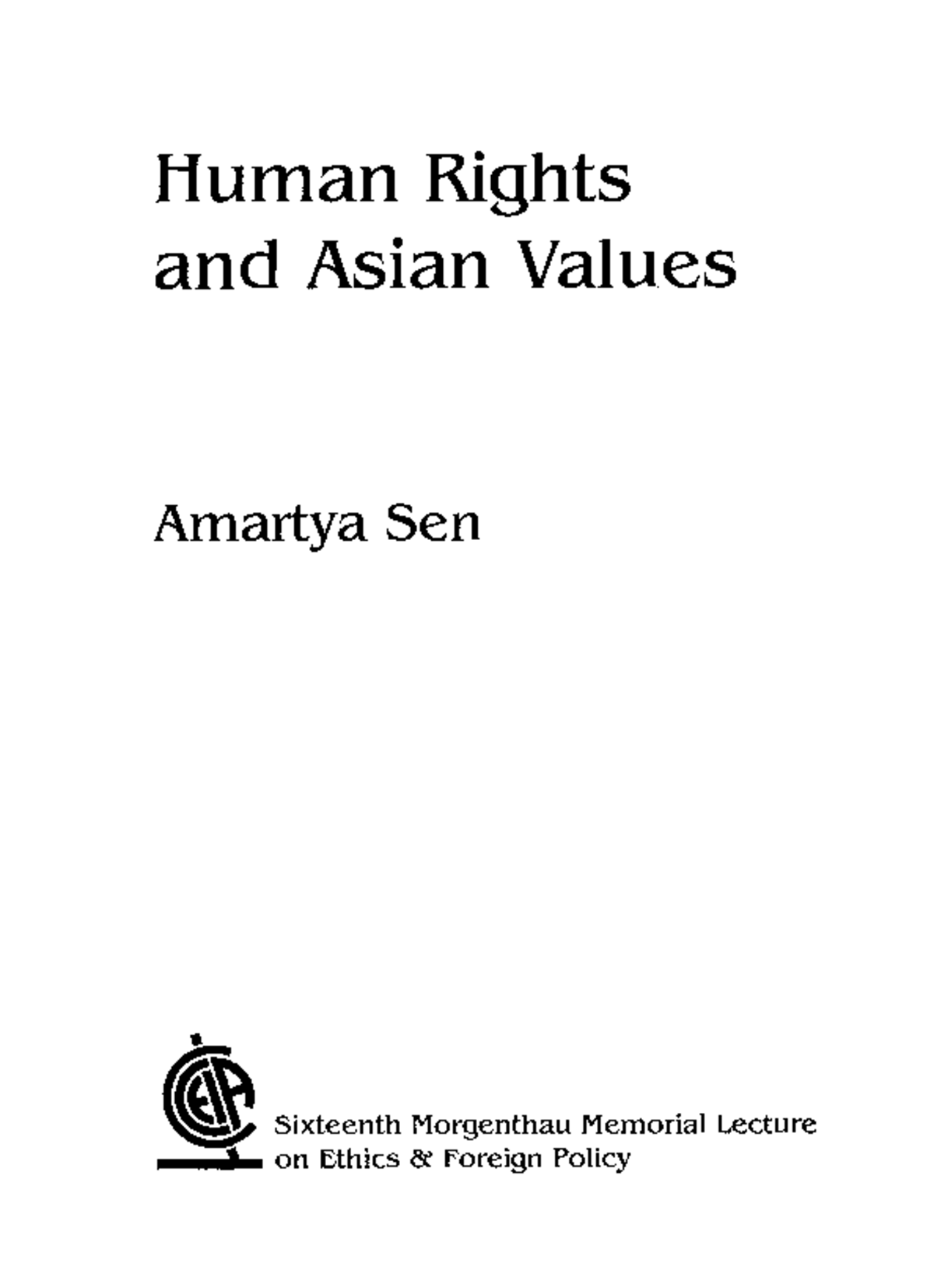 Human Rights & Asian Values - A - Human Rights and Asian Values Amartya ...