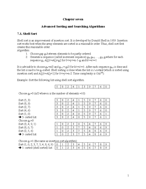 Lecture Notes: Chapter 2 - Simple Sorting & Searching Algorithms - Studocu