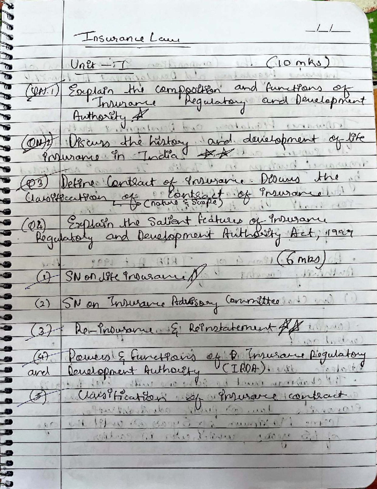 Insurance Unit 1 Study Notes for Course Code: INS101 - Studocu