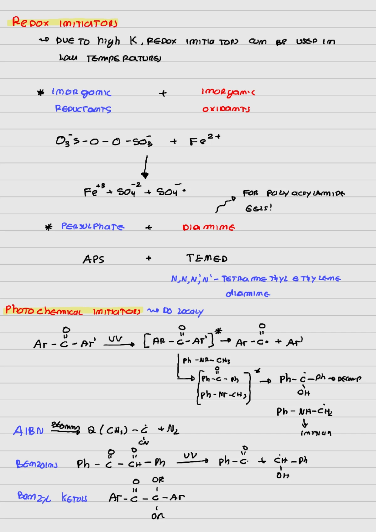 Radical Chain Polymerization: Mechanisms and Initiation (CHEM 101 ...