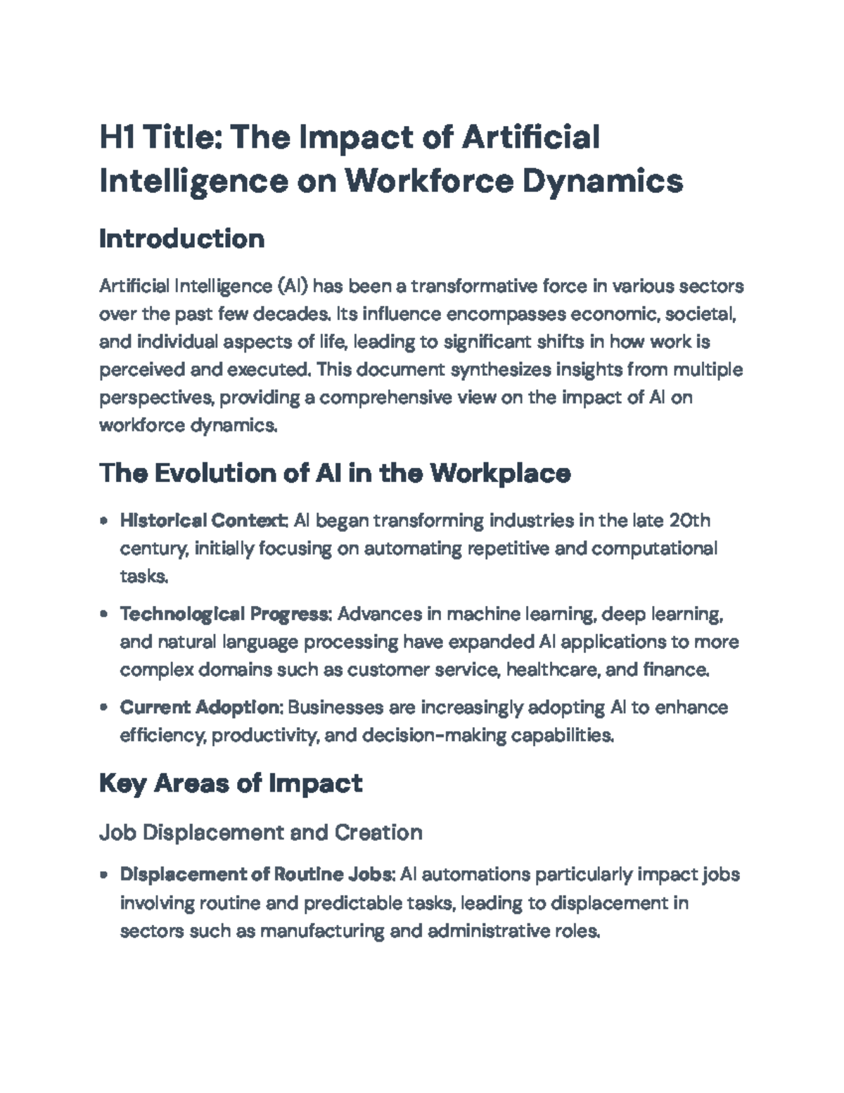 The Impact of AI on Workforce Dynamics: Challenges and Opportunities ...