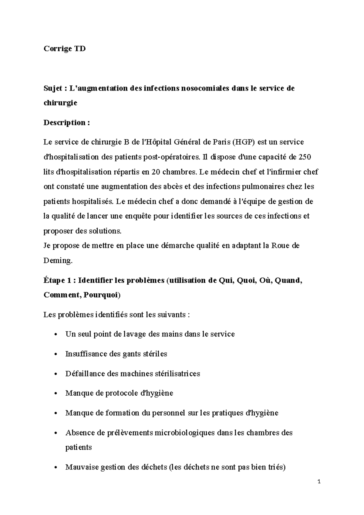 TD-Infection - merci beaucoup - Corrige TD Sujet : L'augmentation des ...