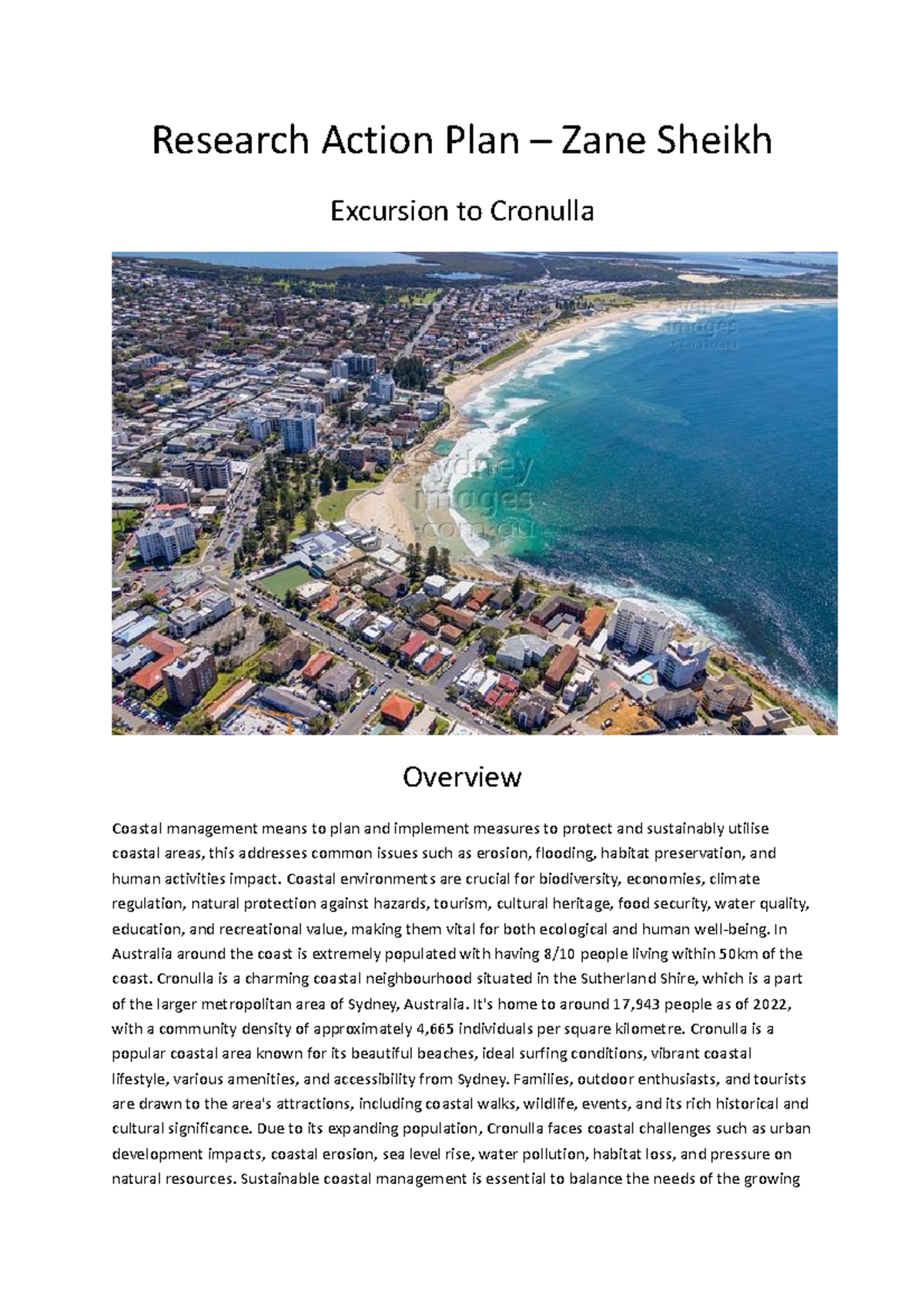 Geo Assignment - Research Action Plan – Zane Sheikh Excursion to ...