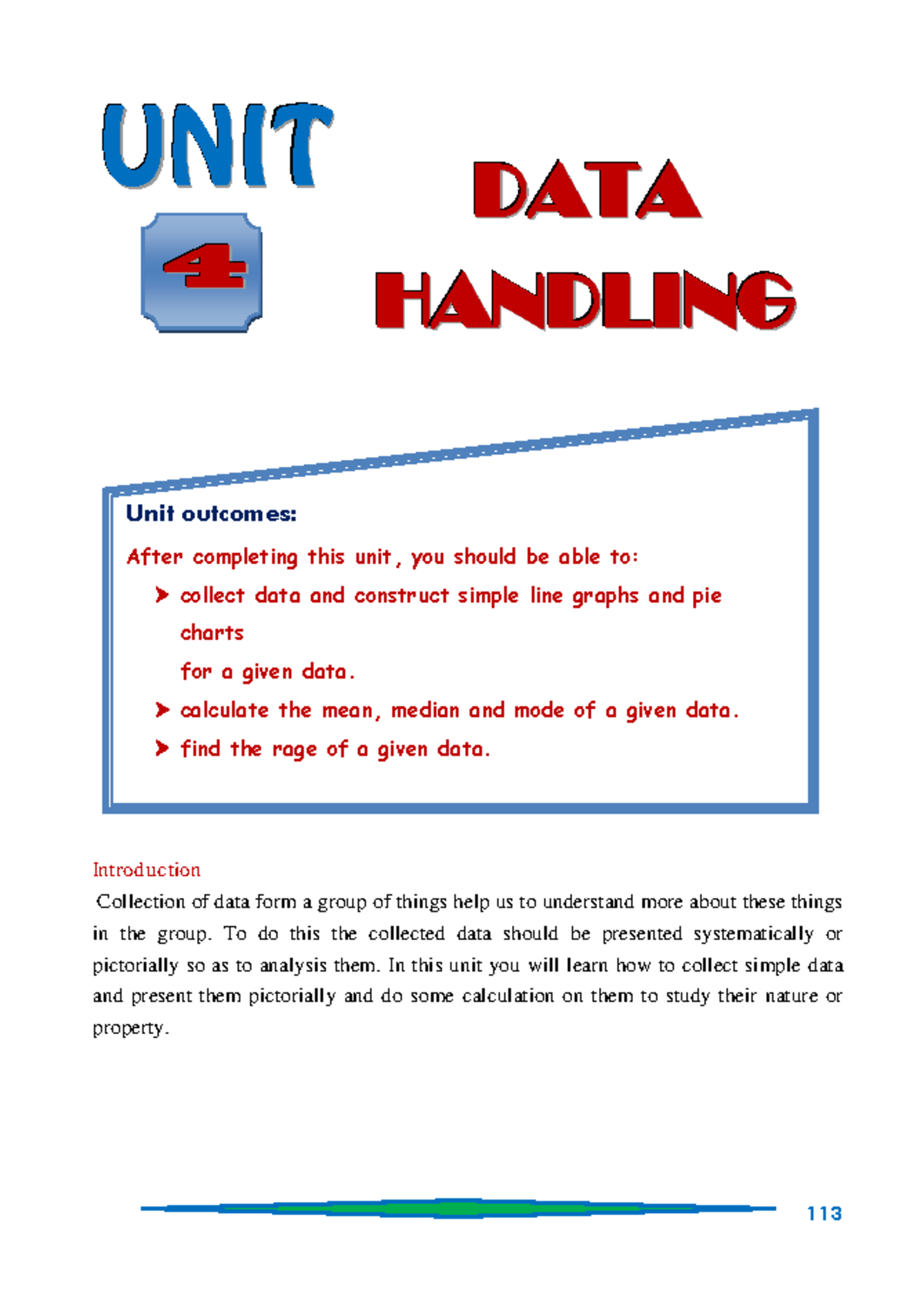 Unit 4: Data Handling - Graphs, Charts, and Statistical Measures - Studocu