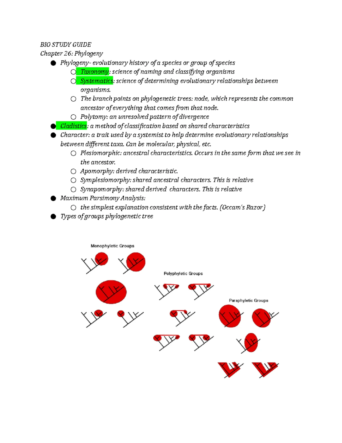 BIL 160 Exam #1 Study Guide - Chapter 1 An organism’s adaptations to ...