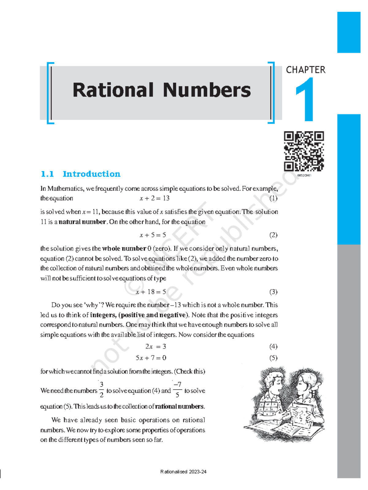 Maths chapter 1 - Fantastic - RATIONAL NUMBERS 1 1 Introduction In ...