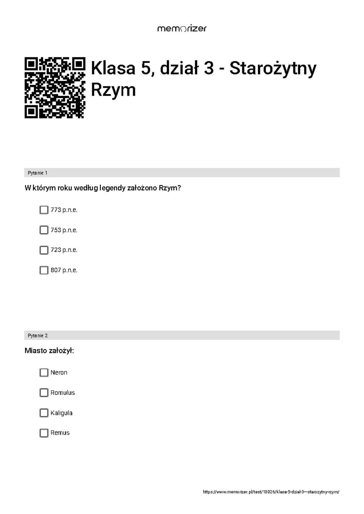 677663129 Sprawdzian Roczny z Matematyki - Klasa 1 Grupa A - Studocu