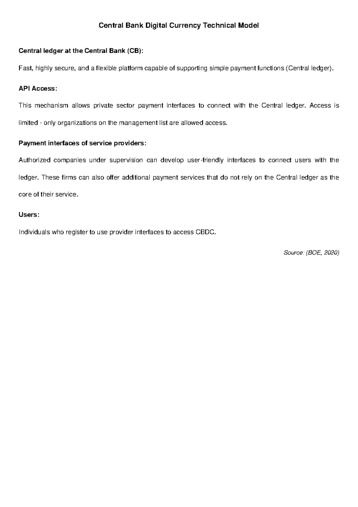 CBDC technical model: Central bank digital currency framework and ...