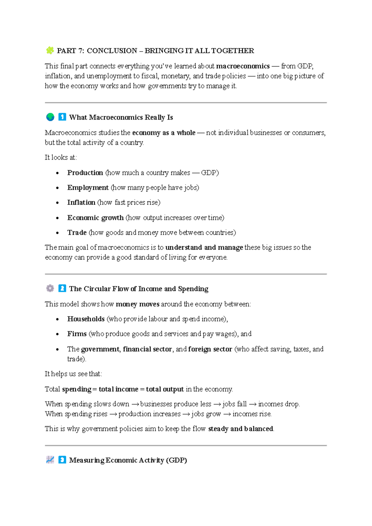 Macroeconomics Final Exam Review: All Parts 1-6 MCQs - Studocu