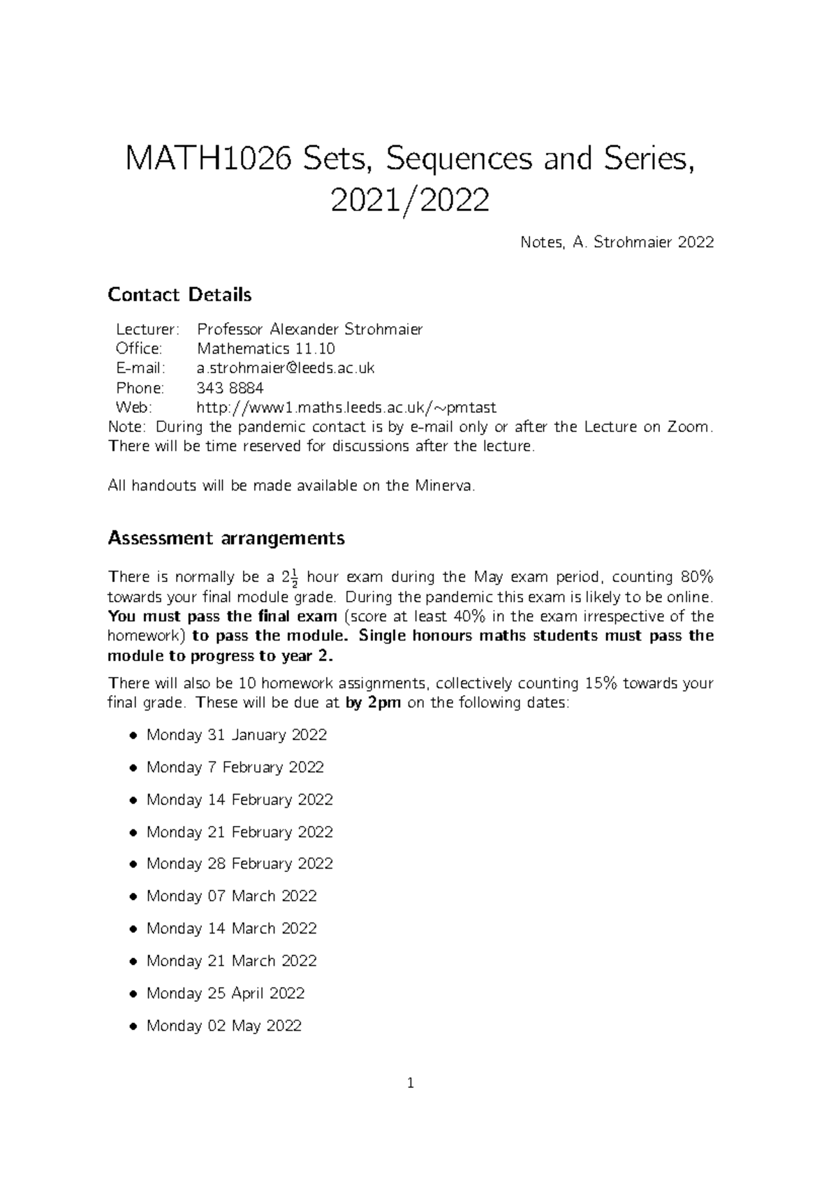 MATH1026 Final Exam Notes on Sets, Sequences, and Series - Studocu