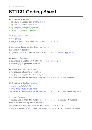 ST2131 Midterm Cheat Sheet - ST2131 Midterm Cheat Sheet 𝒏! 𝒏 𝟏 !𝒏 𝟐 !𝒏 ...