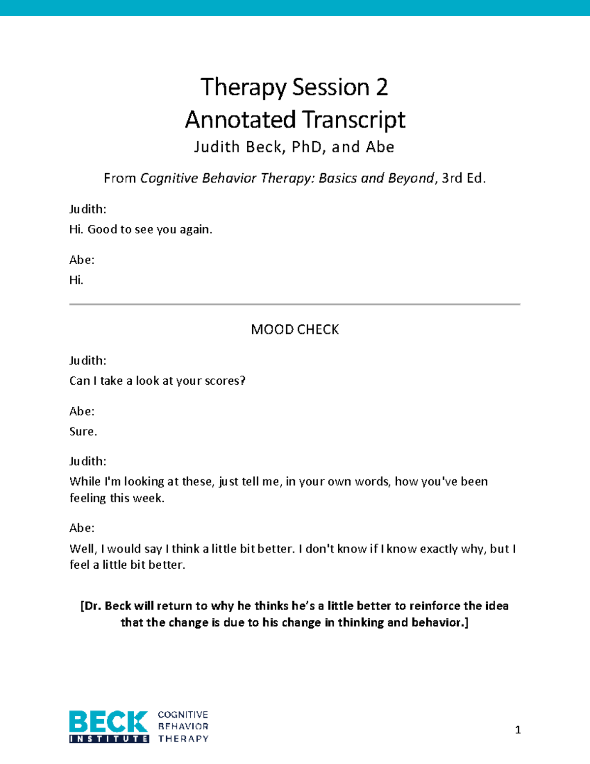 BB3 Therapy Session 2 Annotated Transcript: Insights and Reflections ...