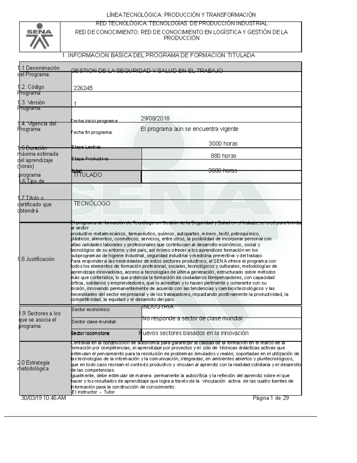 Programa de Formación en Seguridad y Salud en el Trabajo - 226245 - Studocu