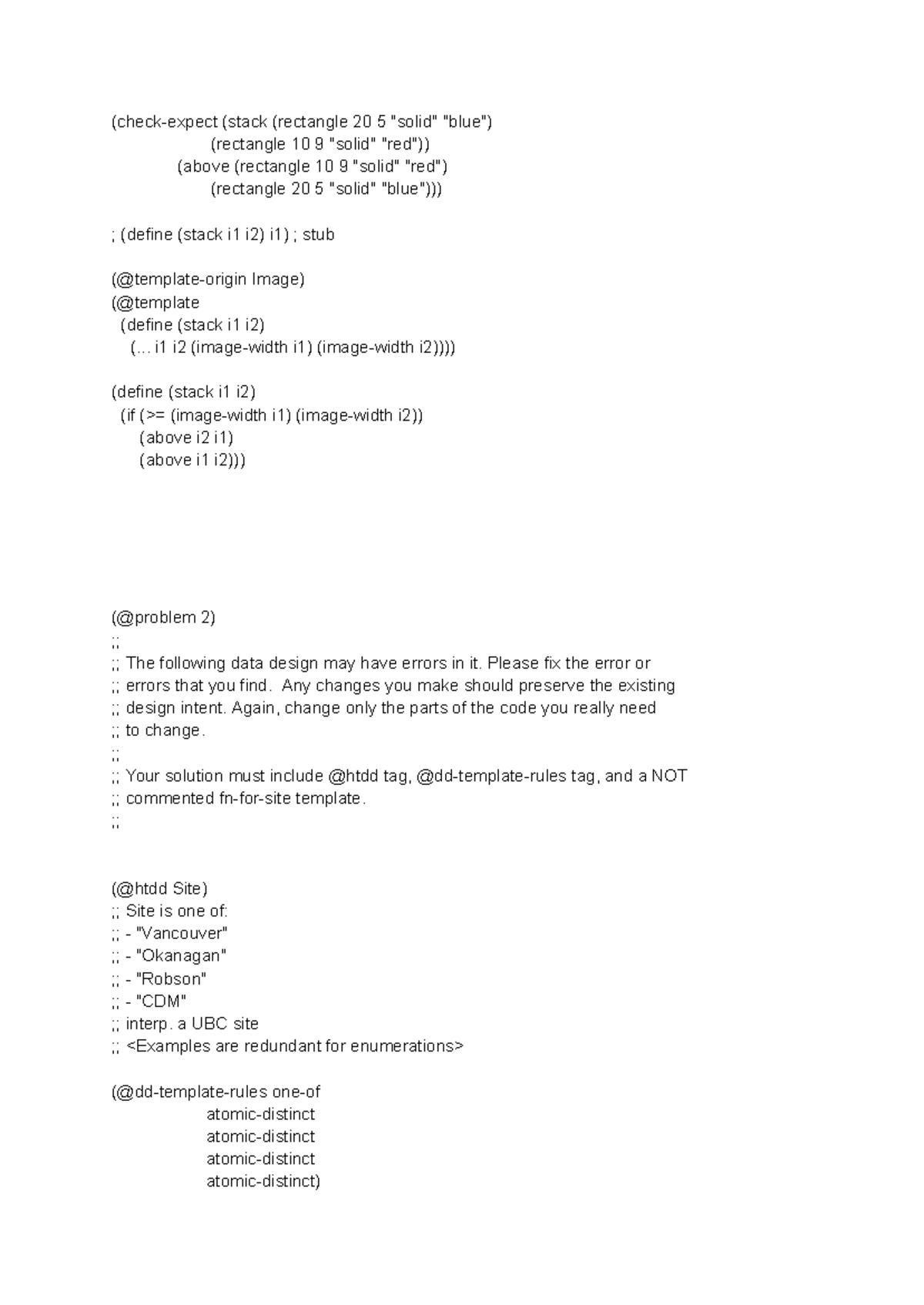Problem Set 2 (CS101) - Week 2 Code Design Errors - Studocu