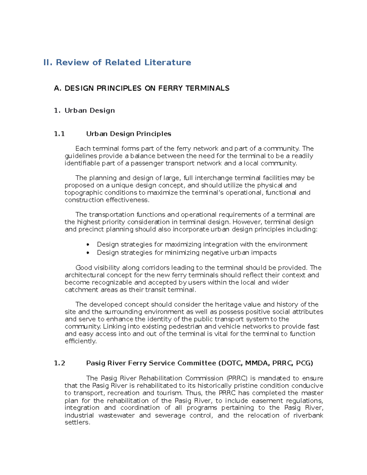 Design Principles for Ferry Terminals: A Comprehensive Review (Course ...