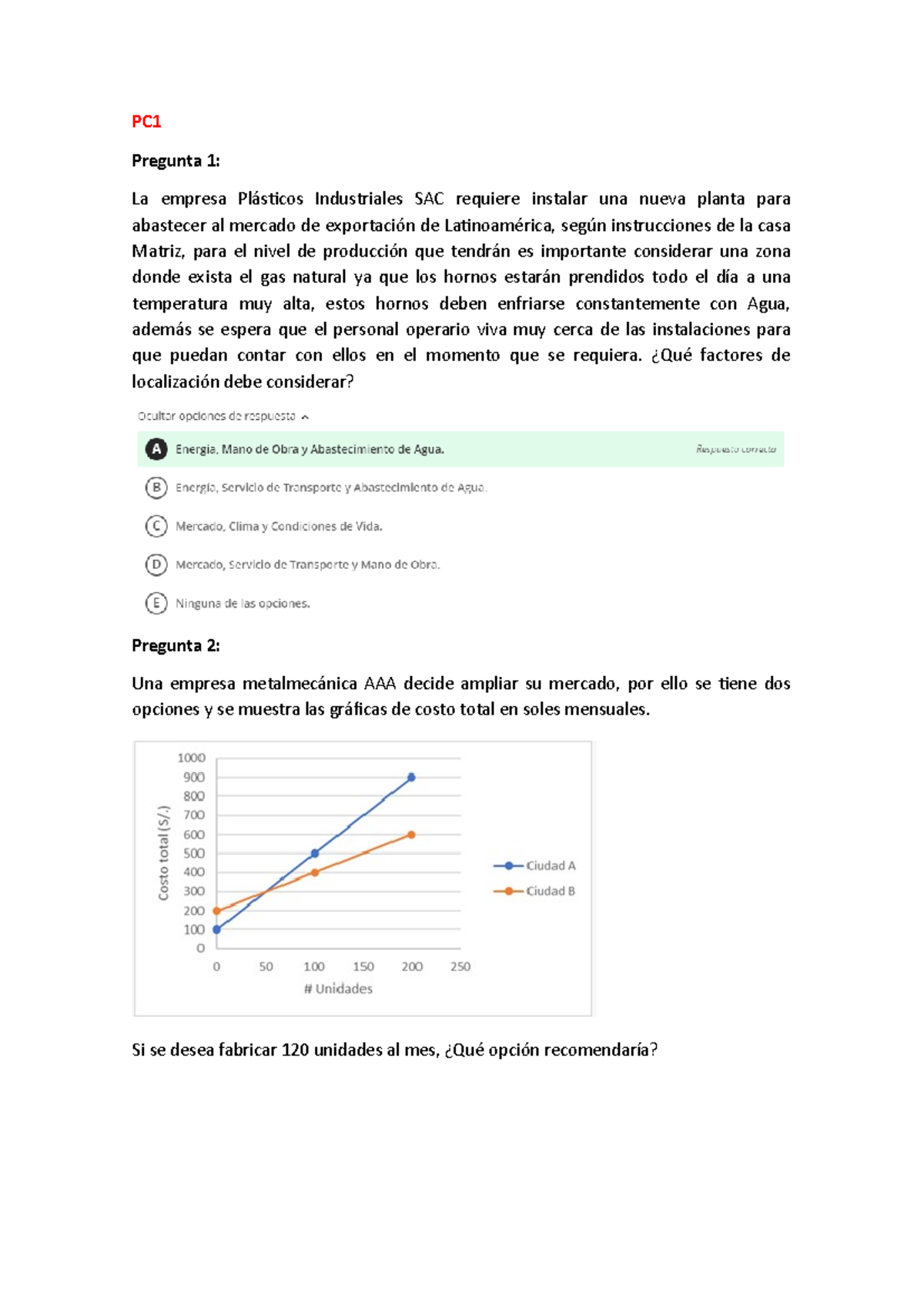 Análisis de Localización y Distribución de Planta - PC Final Exam - Document Preview