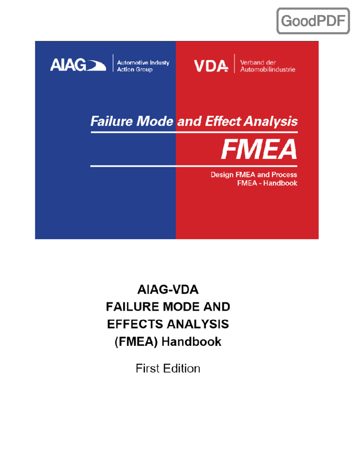 FMEA AIAG-VDA Handbook 1st Edition: Action Priority and Optimization ...
