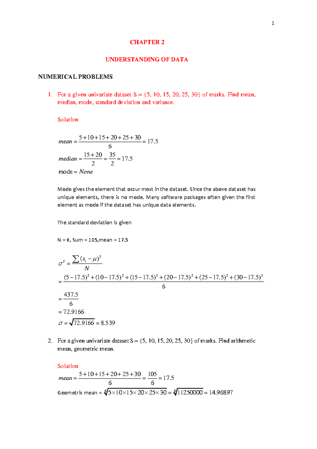 818243979 M3 M4 Understanding Data: Numerical Problems & Analysis - Studocu