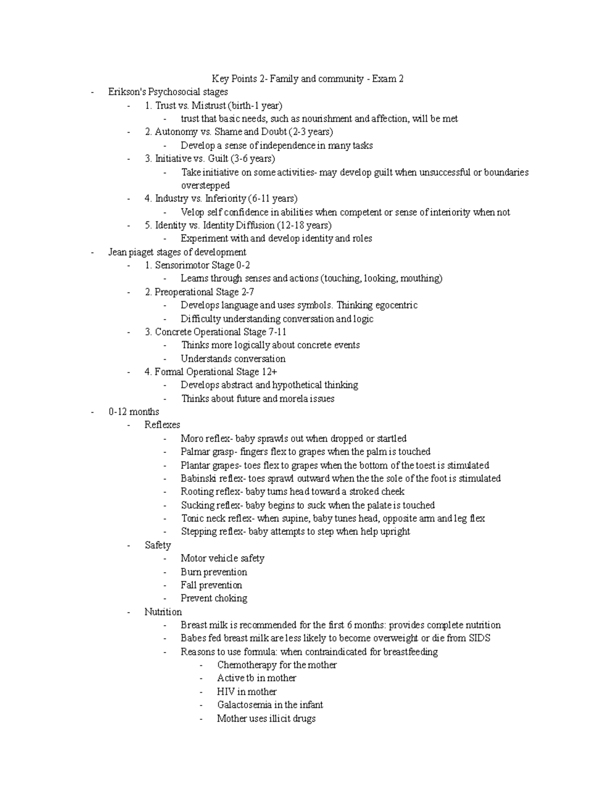 Comprehensive Guide to Maternal and Infant Health - Exam 2 Notes - Studocu