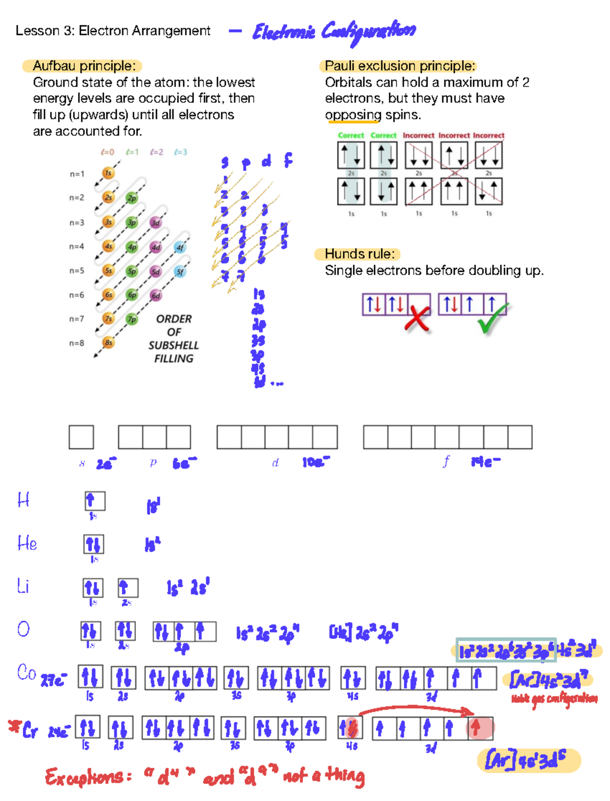 U1L3: Lesson 3 - Electron Arrangement & Electronic Configuration - Studocu