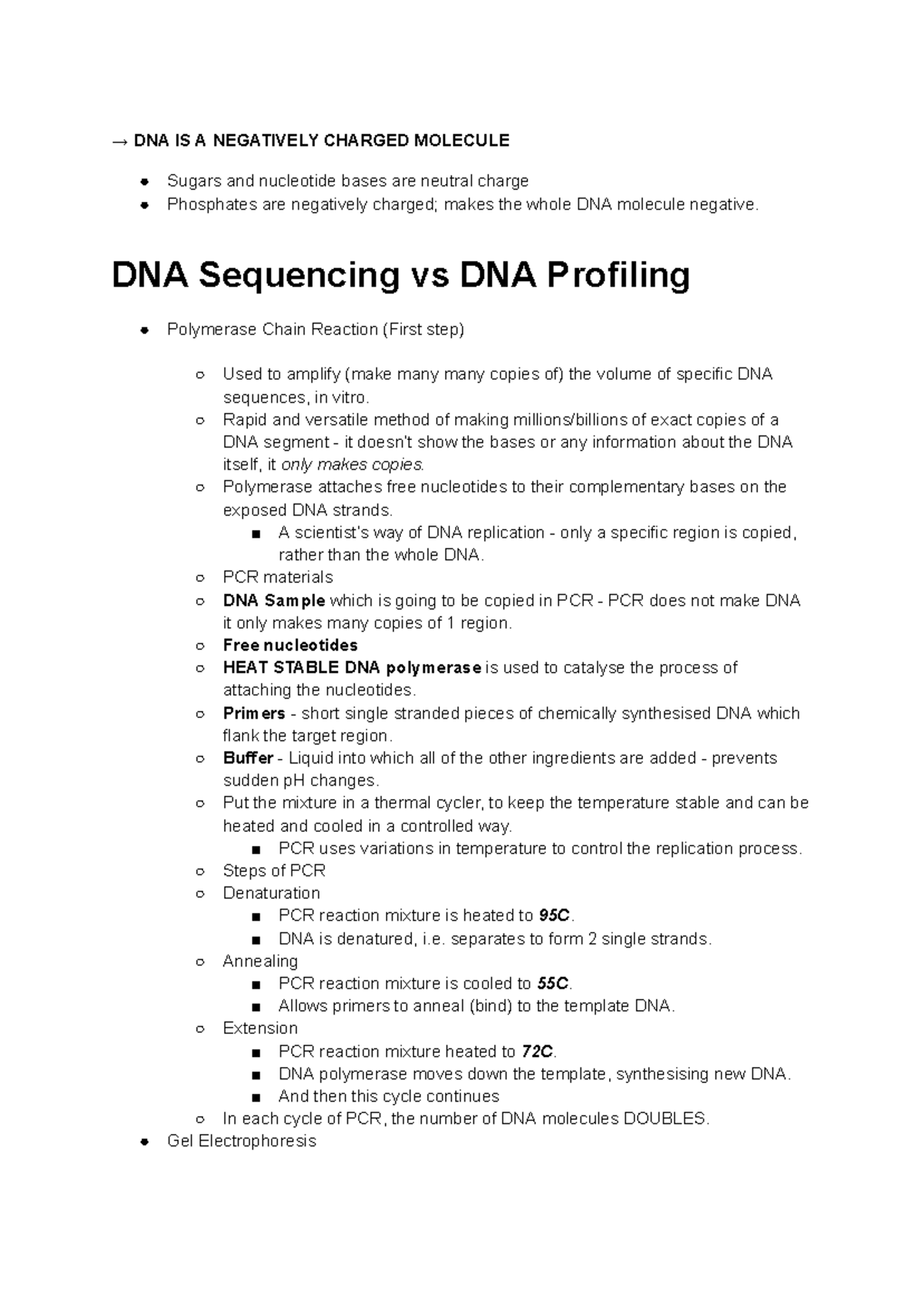 Genetic Testing Methods - Review Notes (BIO 101) - Studocu