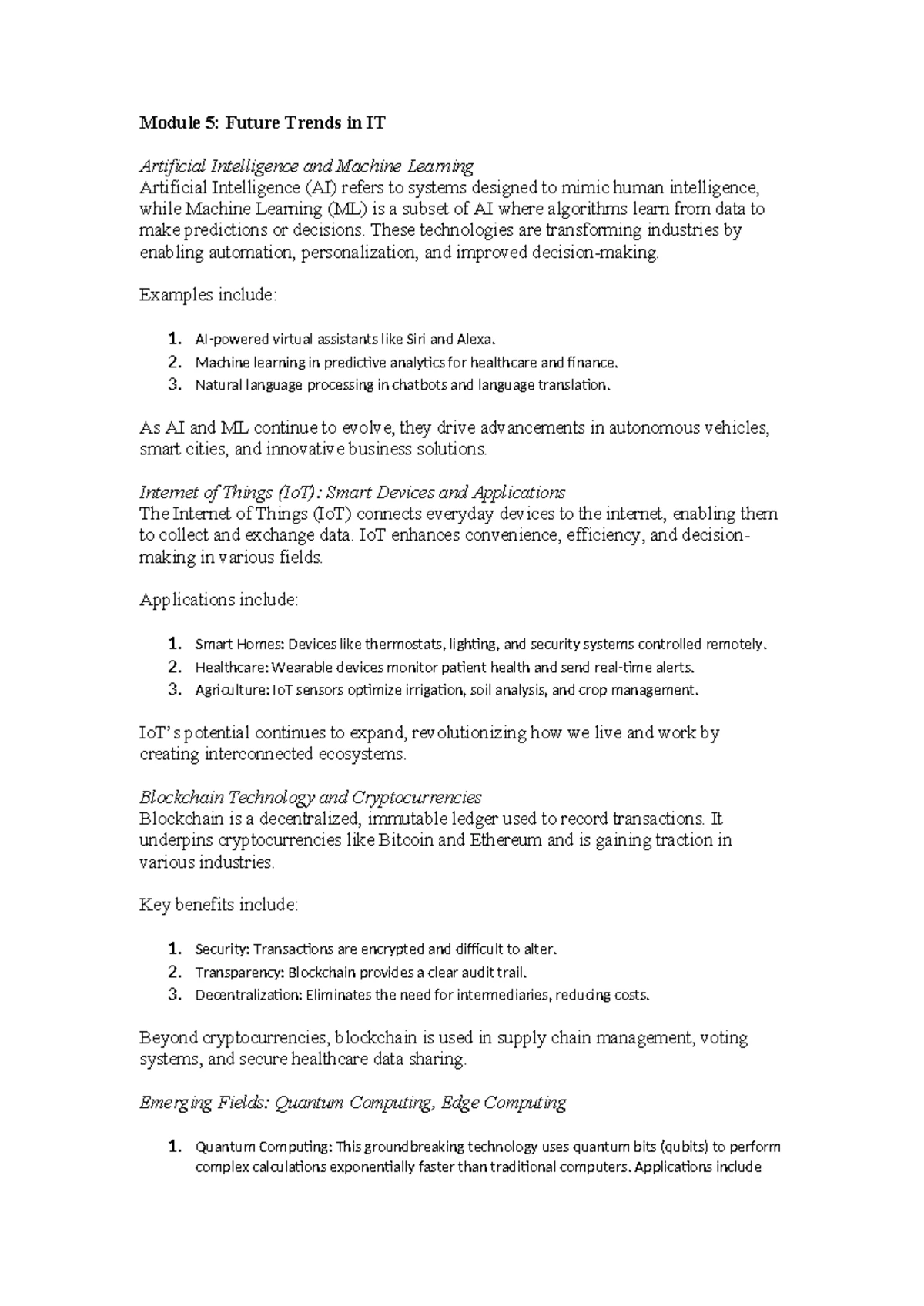 Module 3 IT - Lecture Notes on Software Dev, Programming & Databases ...