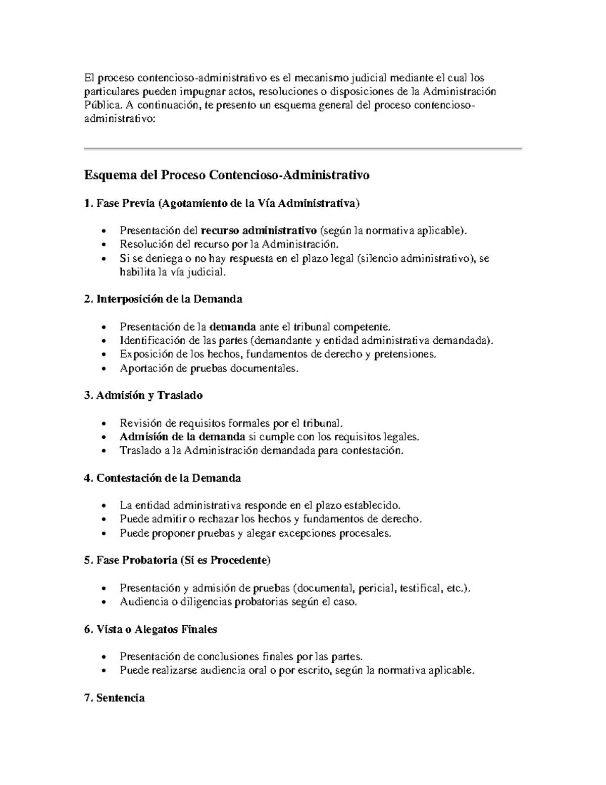 El proceso contencioso - El proceso contencioso-administrativo es el ...