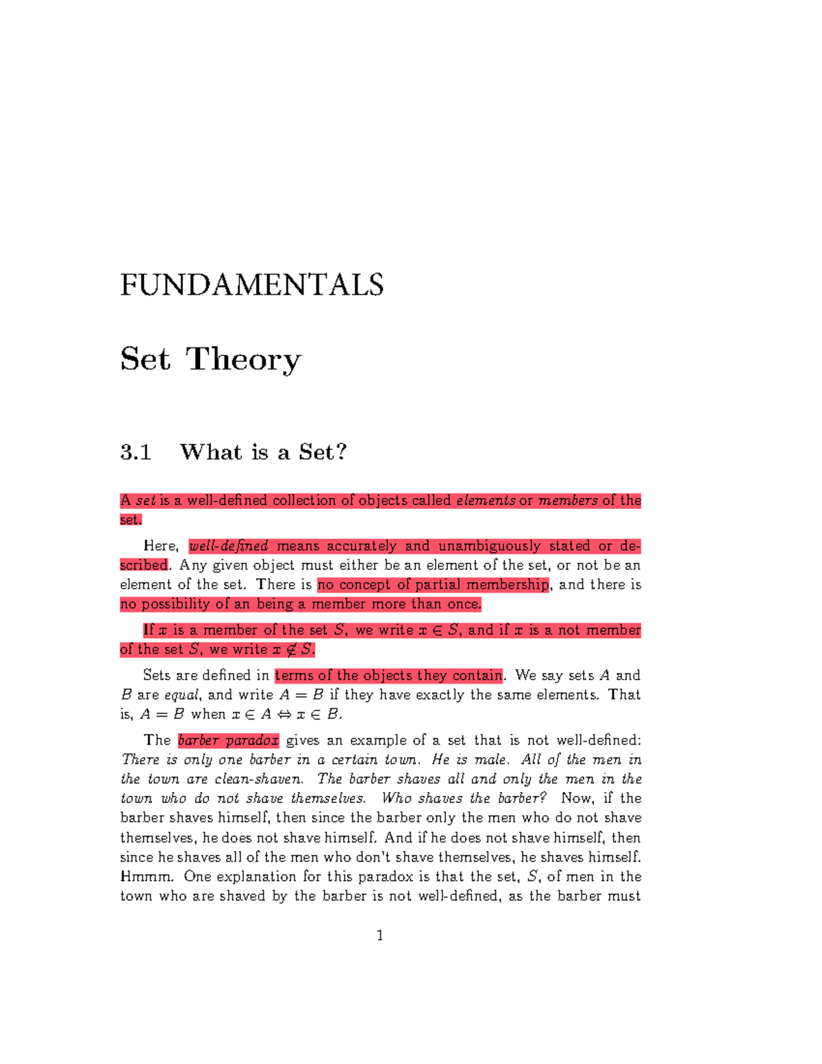 Sets Theory: Fundamentals, Concepts, and Worksheets - Studocu