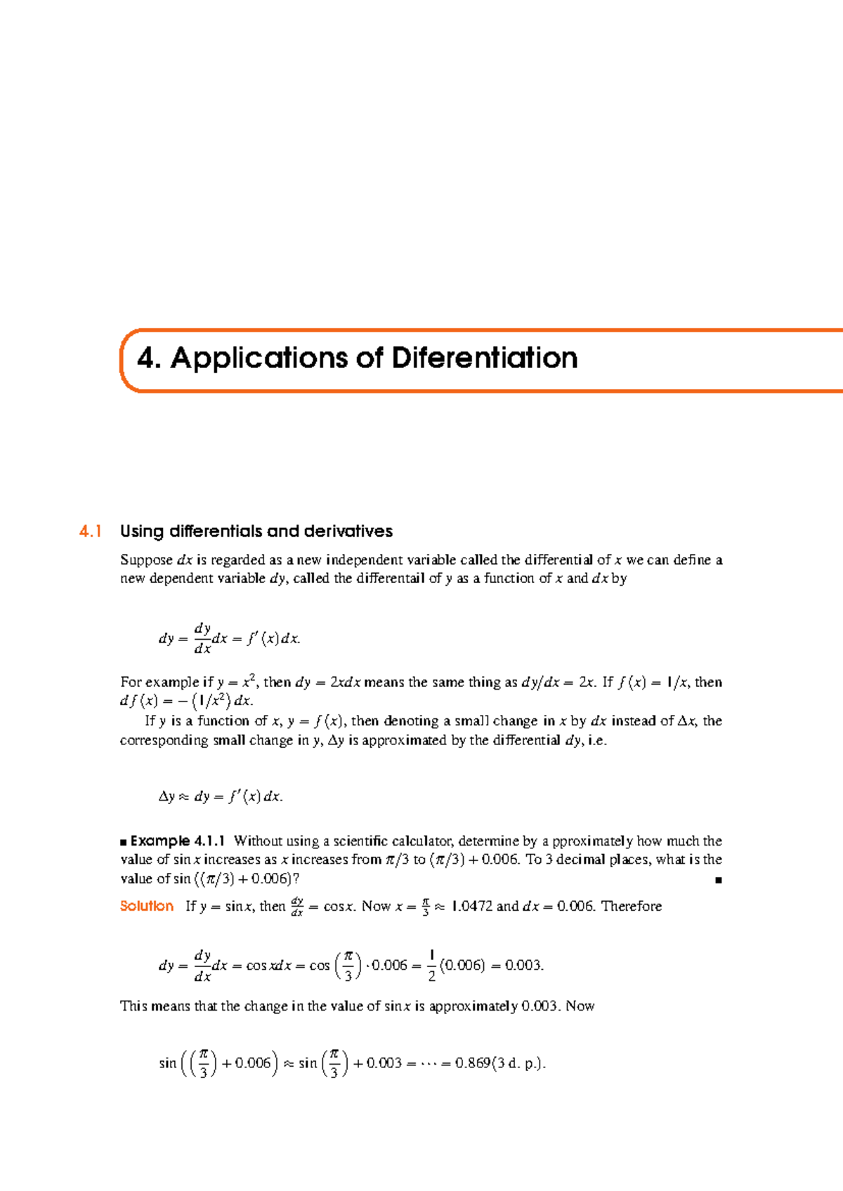 Final Exam Notes for DOC-20221115-WA0009 - CALCULUS 2: Differentiation ...
