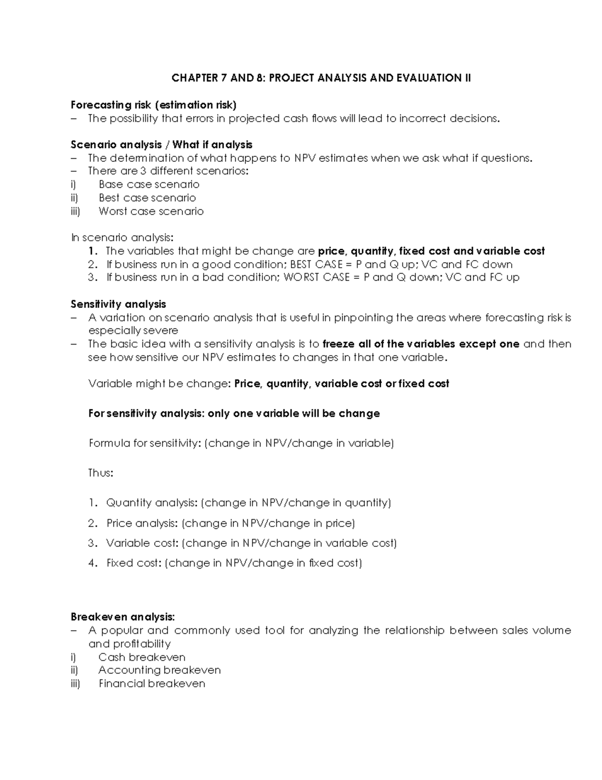 Chapter 7 and 8 Notes with example FULL - CHAPTER 7 AND 8: PROJECT ...