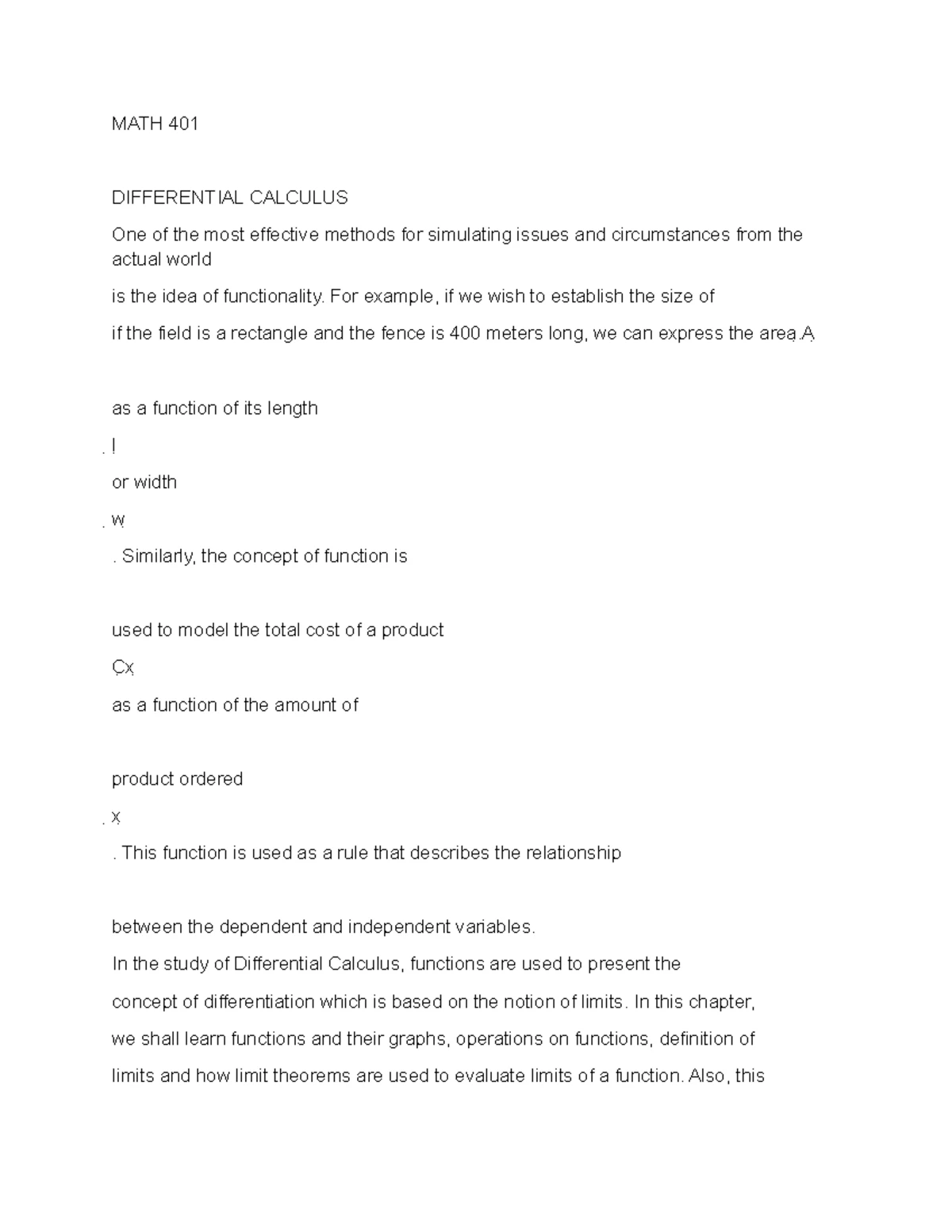 Calculus 1 WORKSHEET: LIMITS REVIEW and EVALUATION Techniques - Studocu